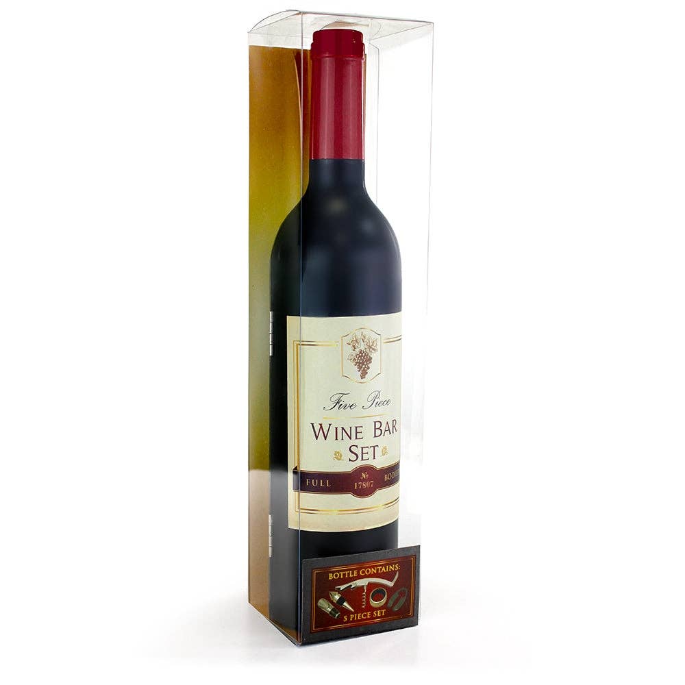 5 Piece Wine Bottle Bar Set