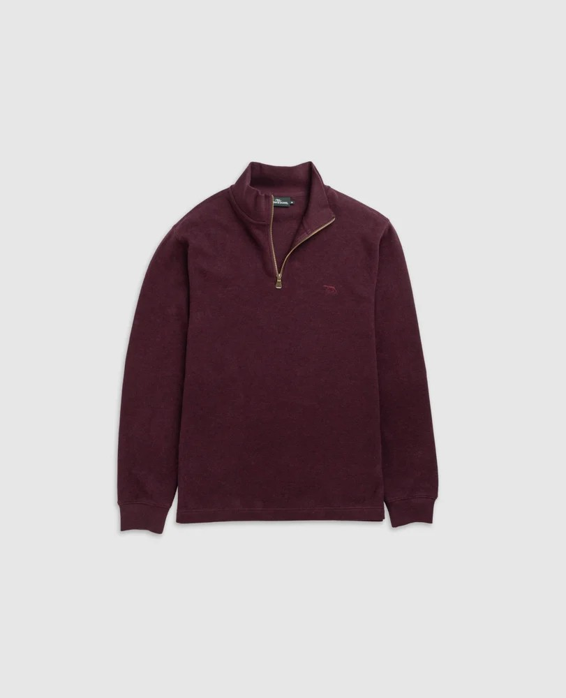 Rodd and Gunn Alton Ave 1/4 Zip Sweatshirt in Black Fig