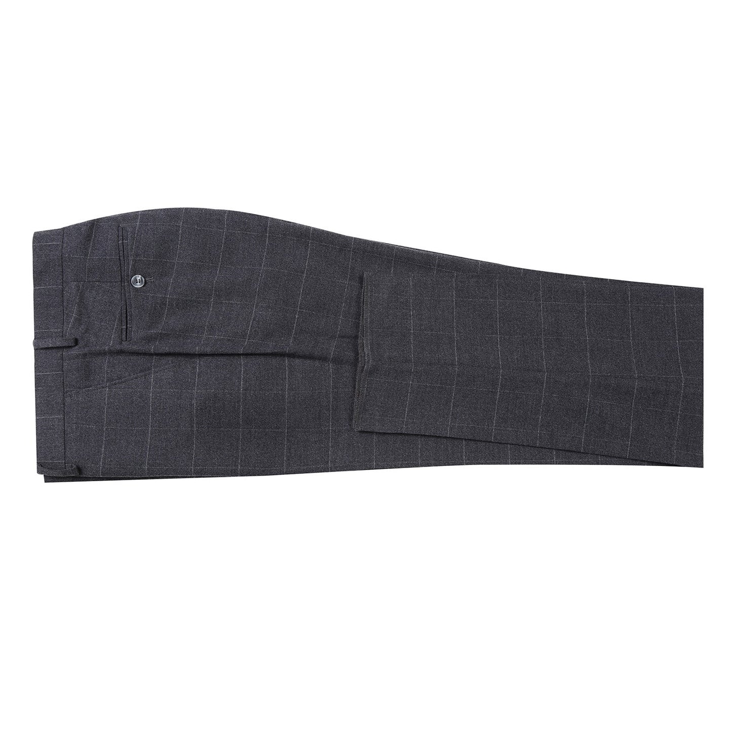 Renoir 293-31 Men's Slim Fit Medium Gray Windowpane Suit