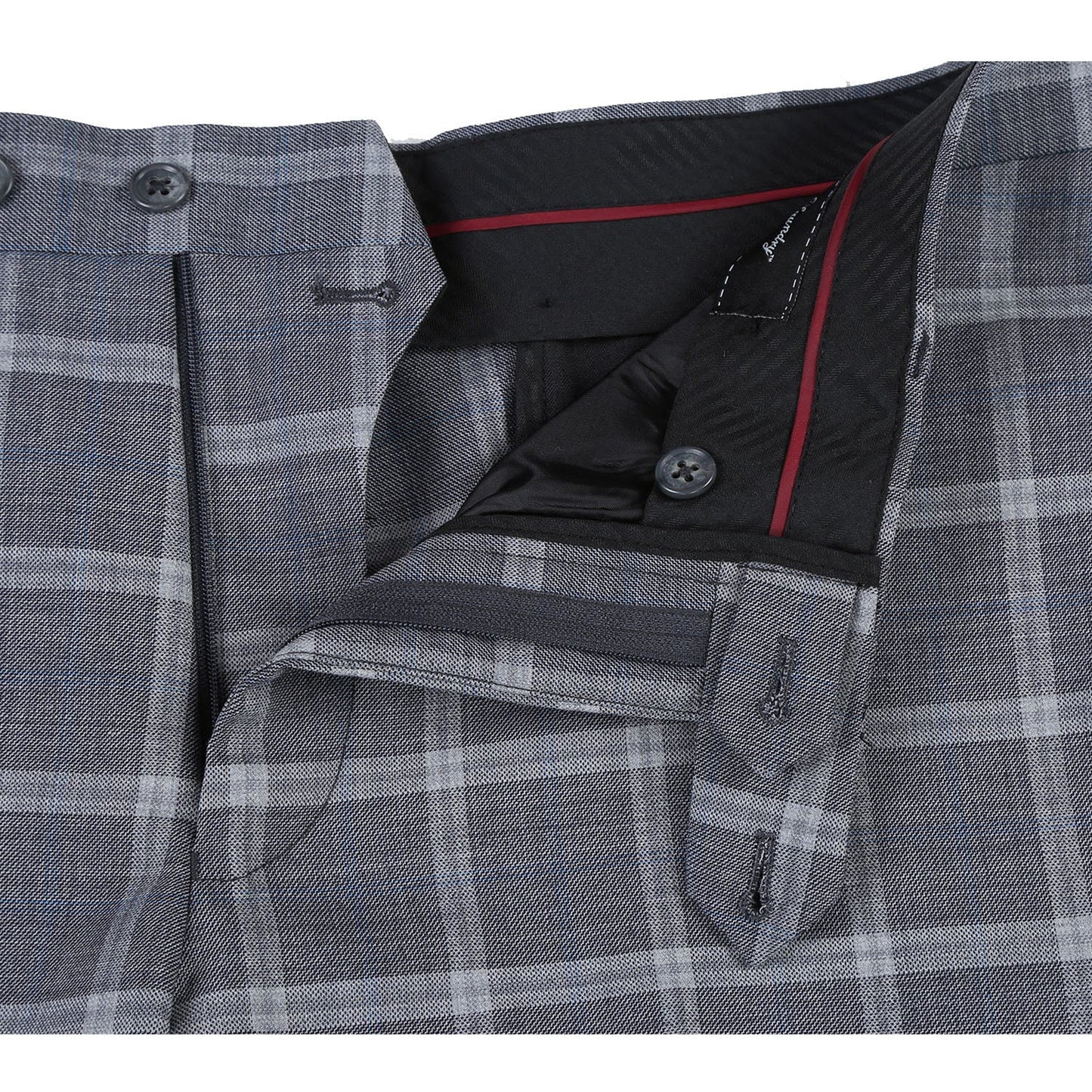 English Laundry EL72-60-092 Gray Plaid Notch Wool Suit