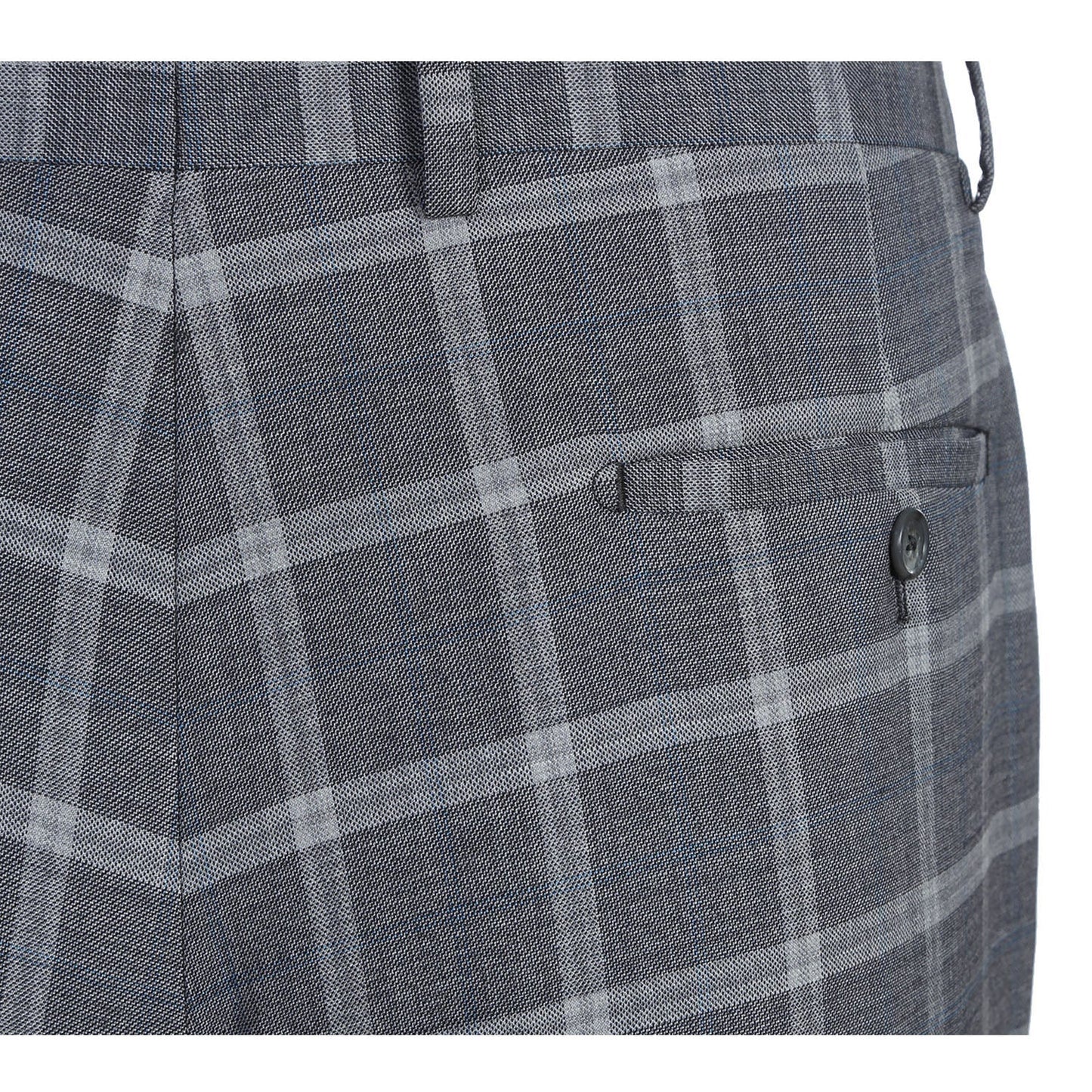 English Laundry EL72-60-092 Gray Plaid Notch Wool Suit