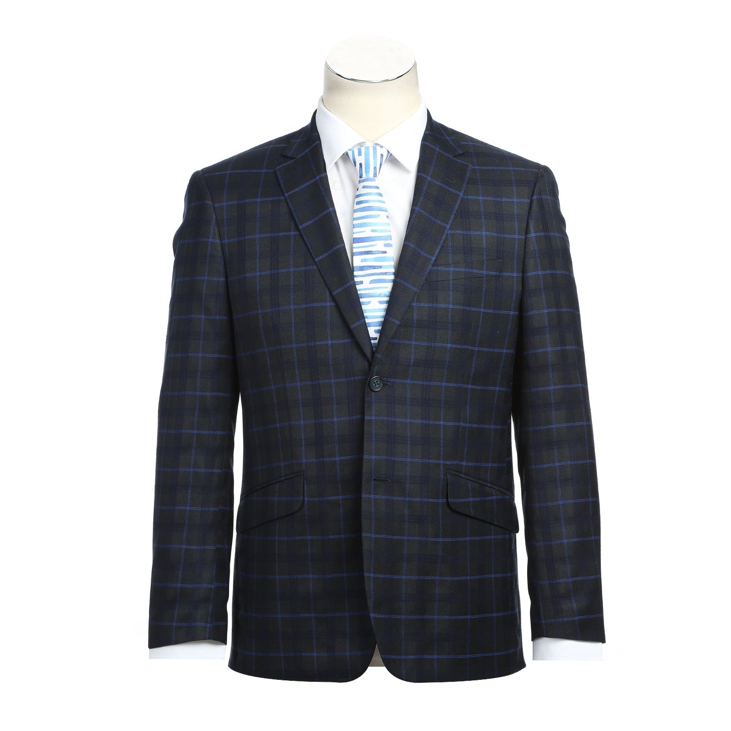 Renori 293-27 Men's Classic Fit Checked Suits