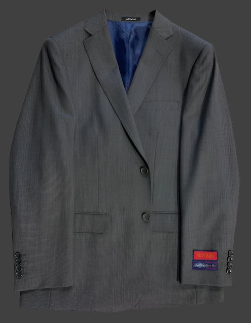 Mantoni Grey Birdseye Classic Fit Suit