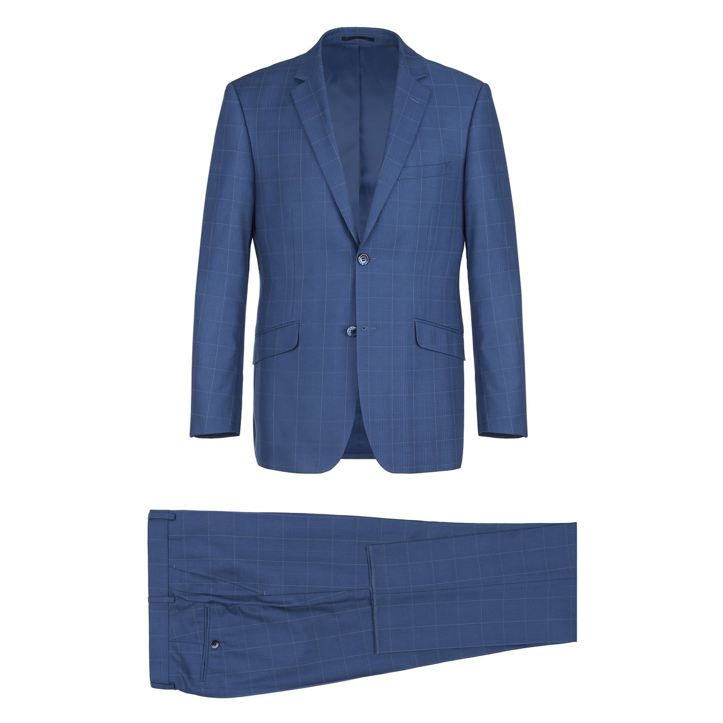 Renoir 291-20 Men's Slim Fit 2-Piece Single Breasted Check Dress Suit
