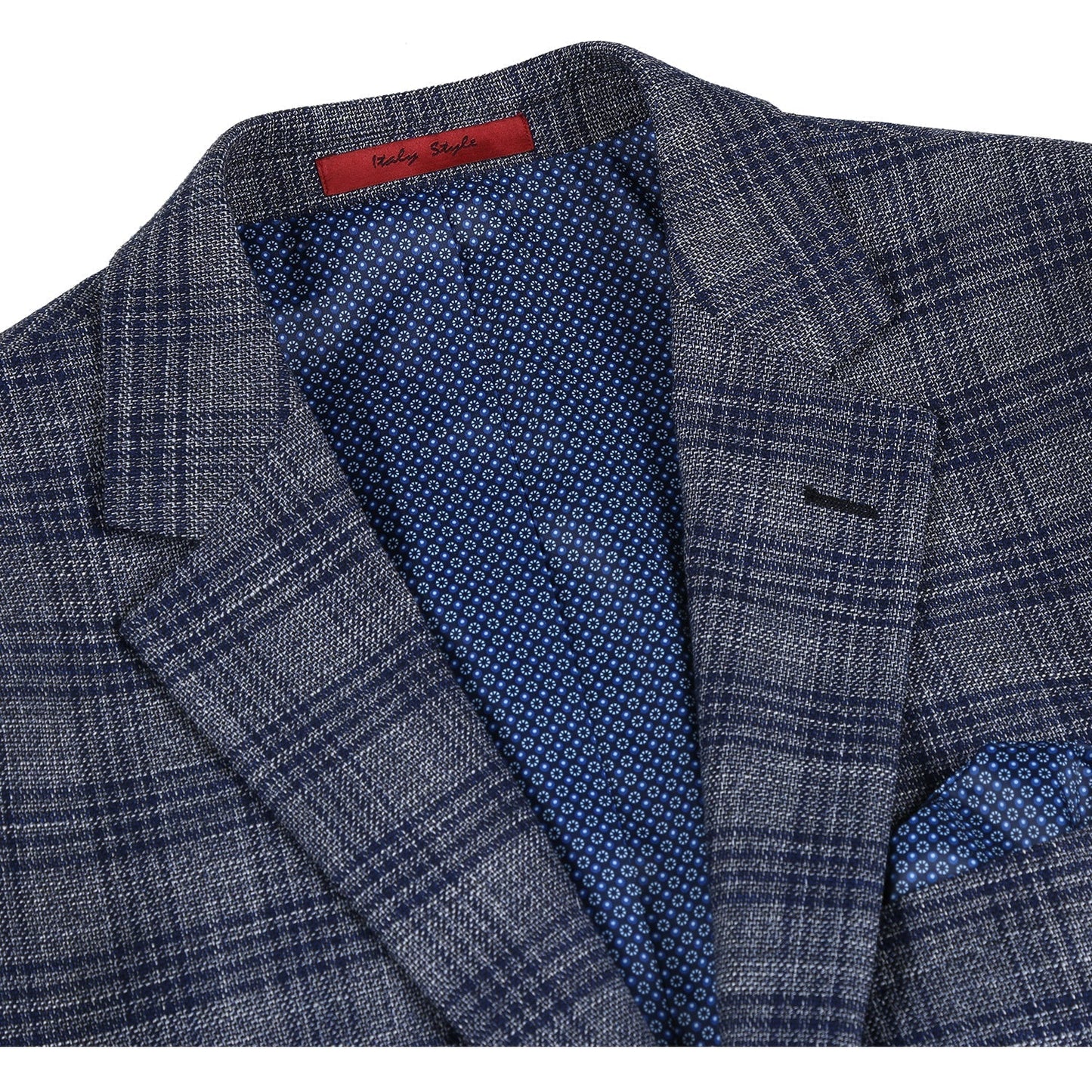 Renoir 294-13 Men's Slim Fit Stretch Checked Blazer