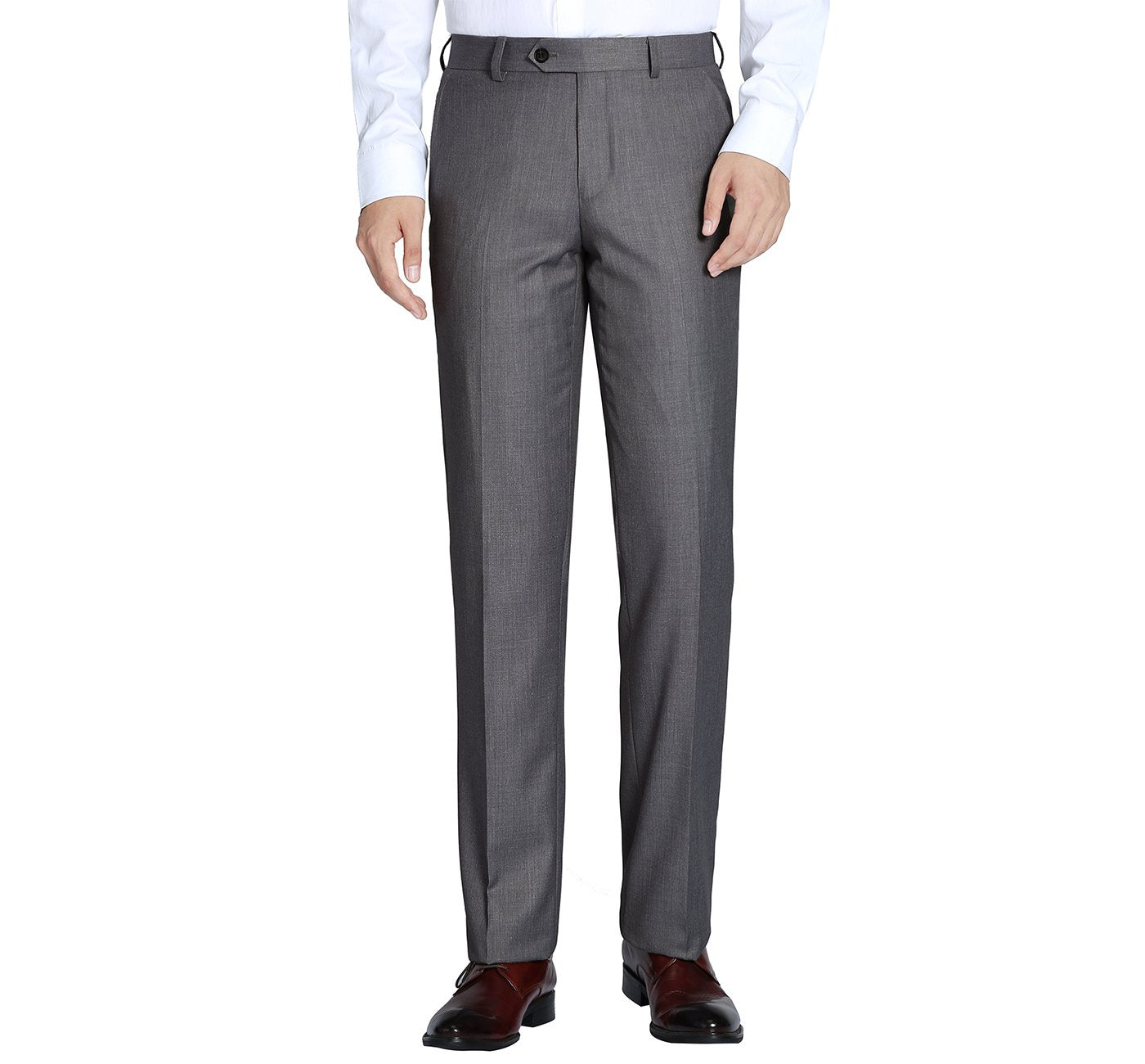 508-3 Men's Regular Fit Flat Front Wool Suit Pant