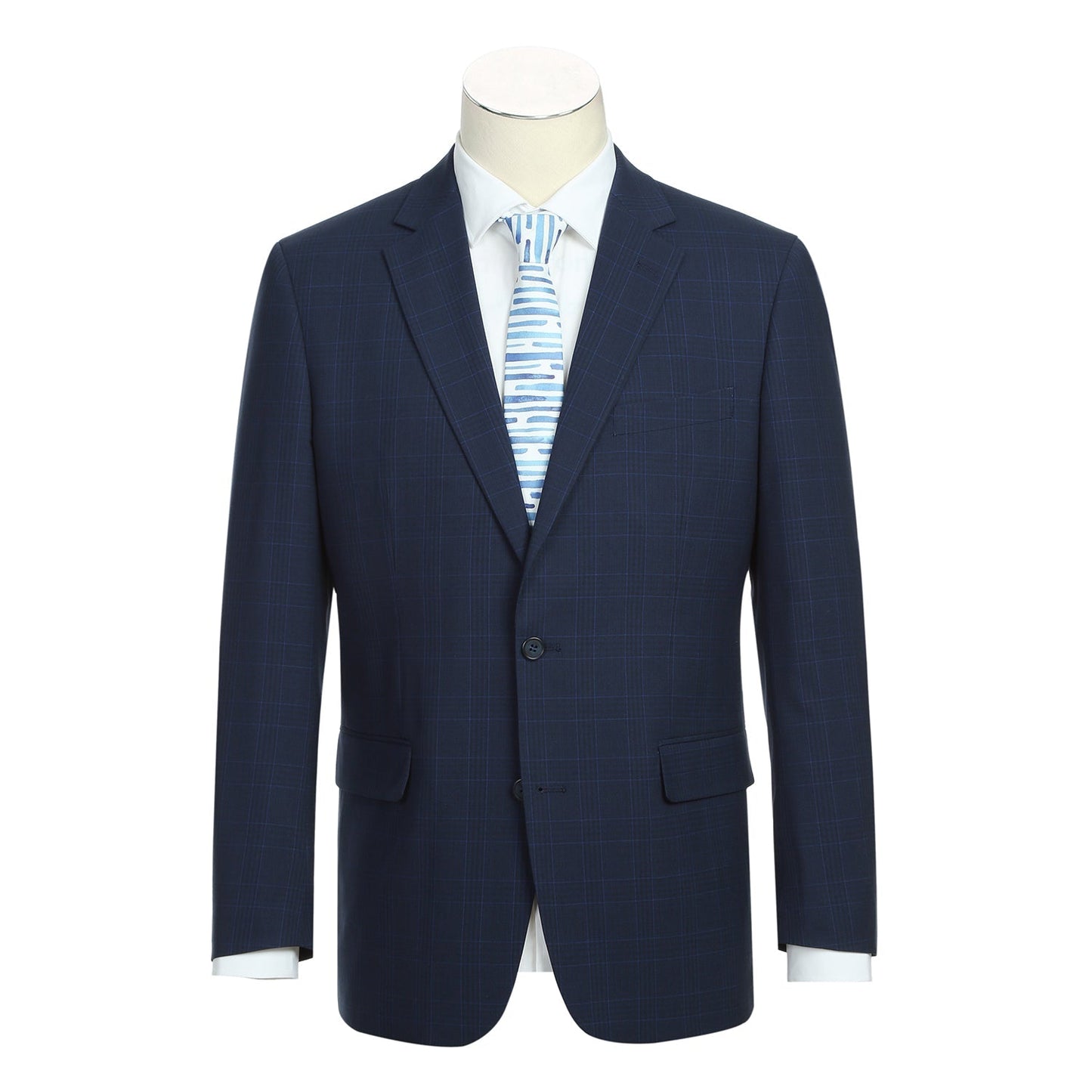 Renoir 293-26 Men's Classic Fit Checked Suits