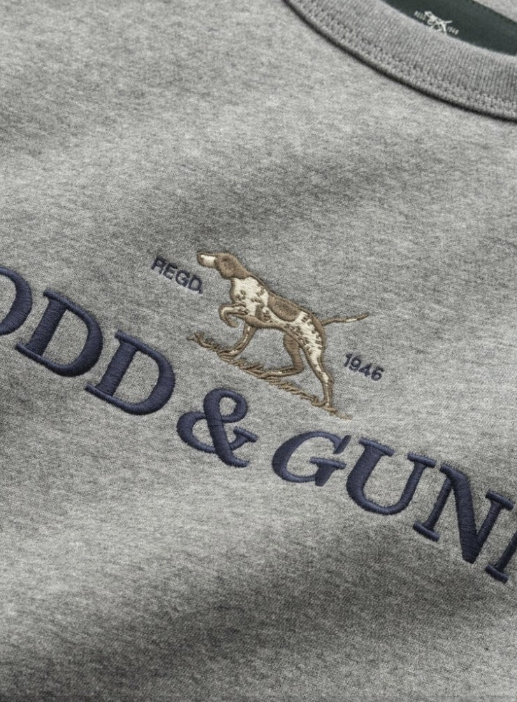 Rodd and Gunn Gunn Logo Sweat in Slate on clearance