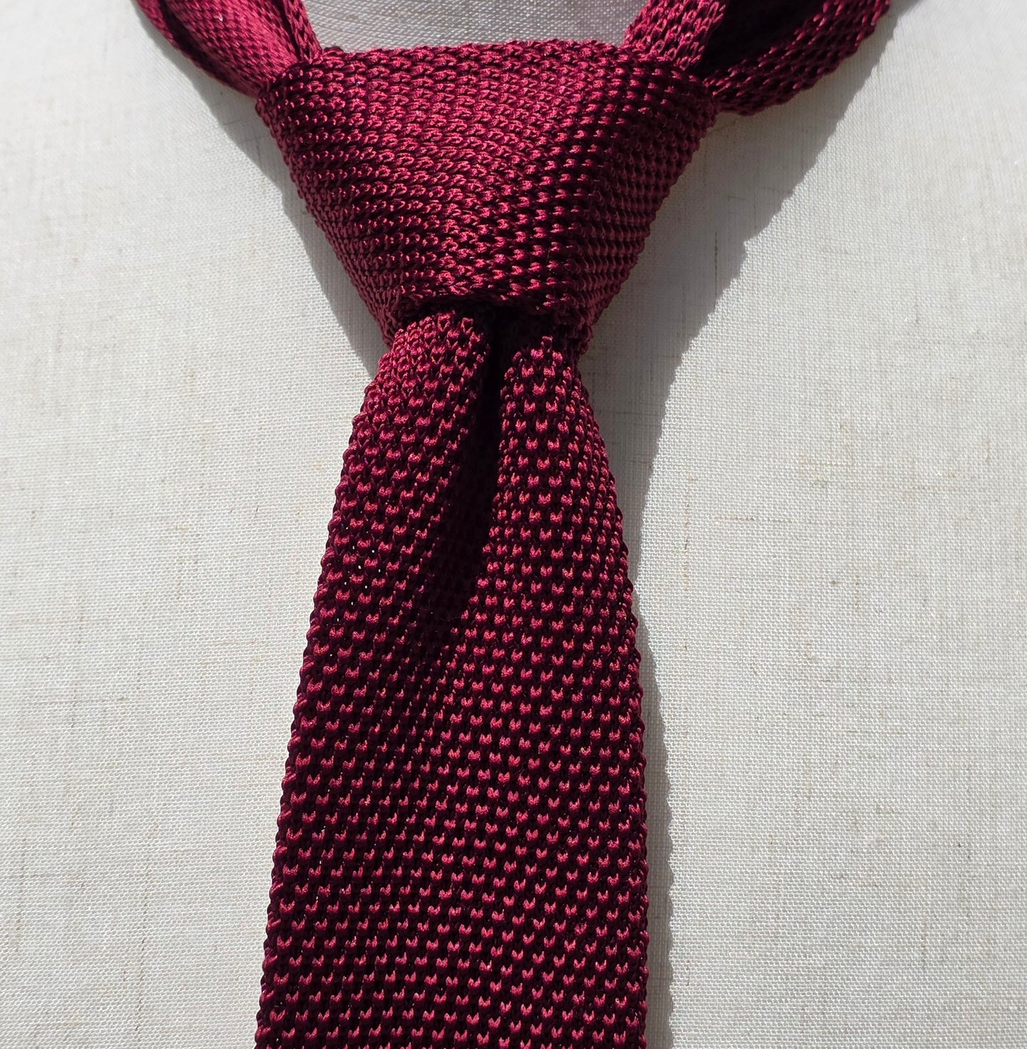 Men's Burgundy 2 3/4 Inch Knit Tie