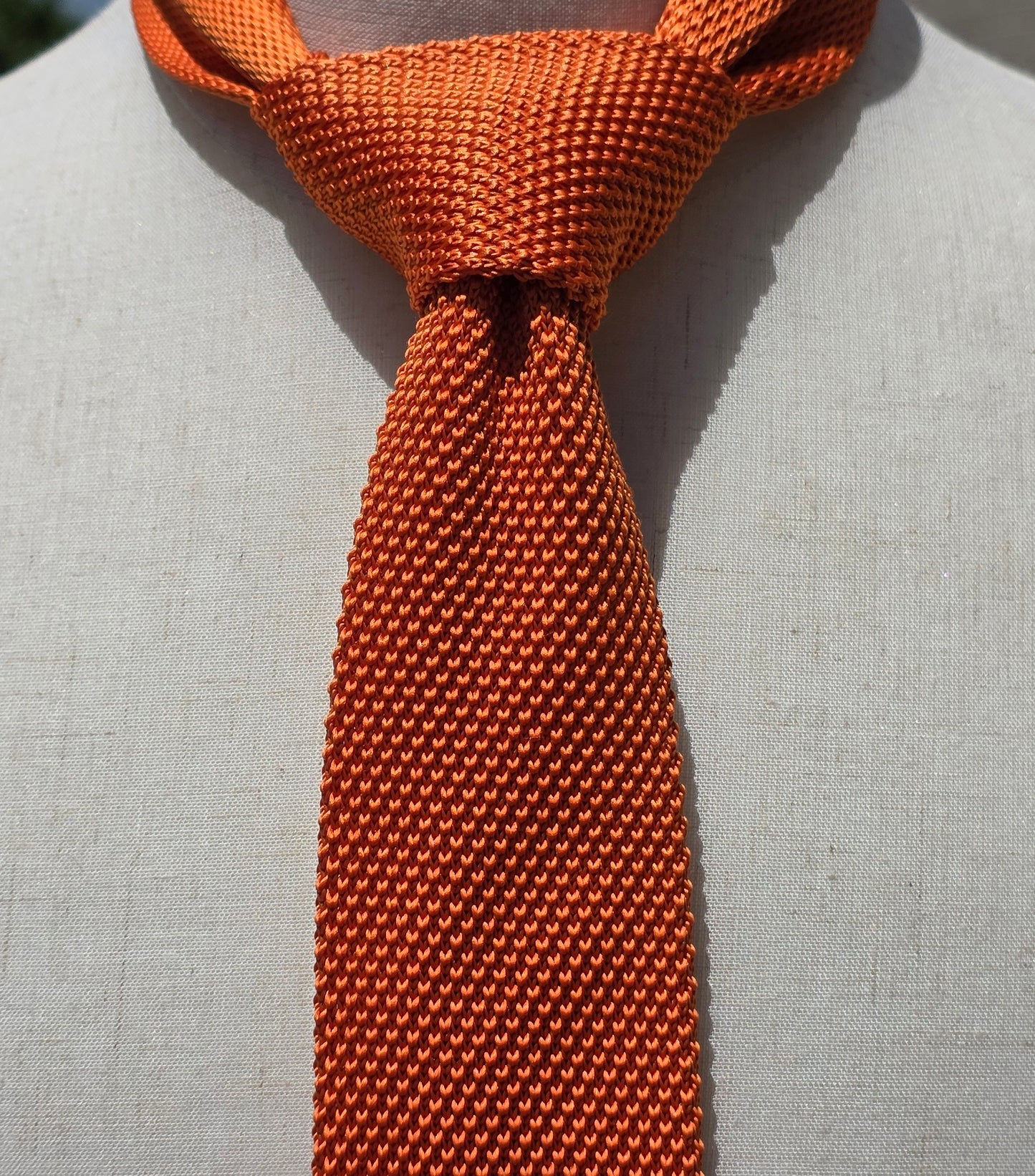Men's Pumpkin 2 3/4 Inch Knit Tie