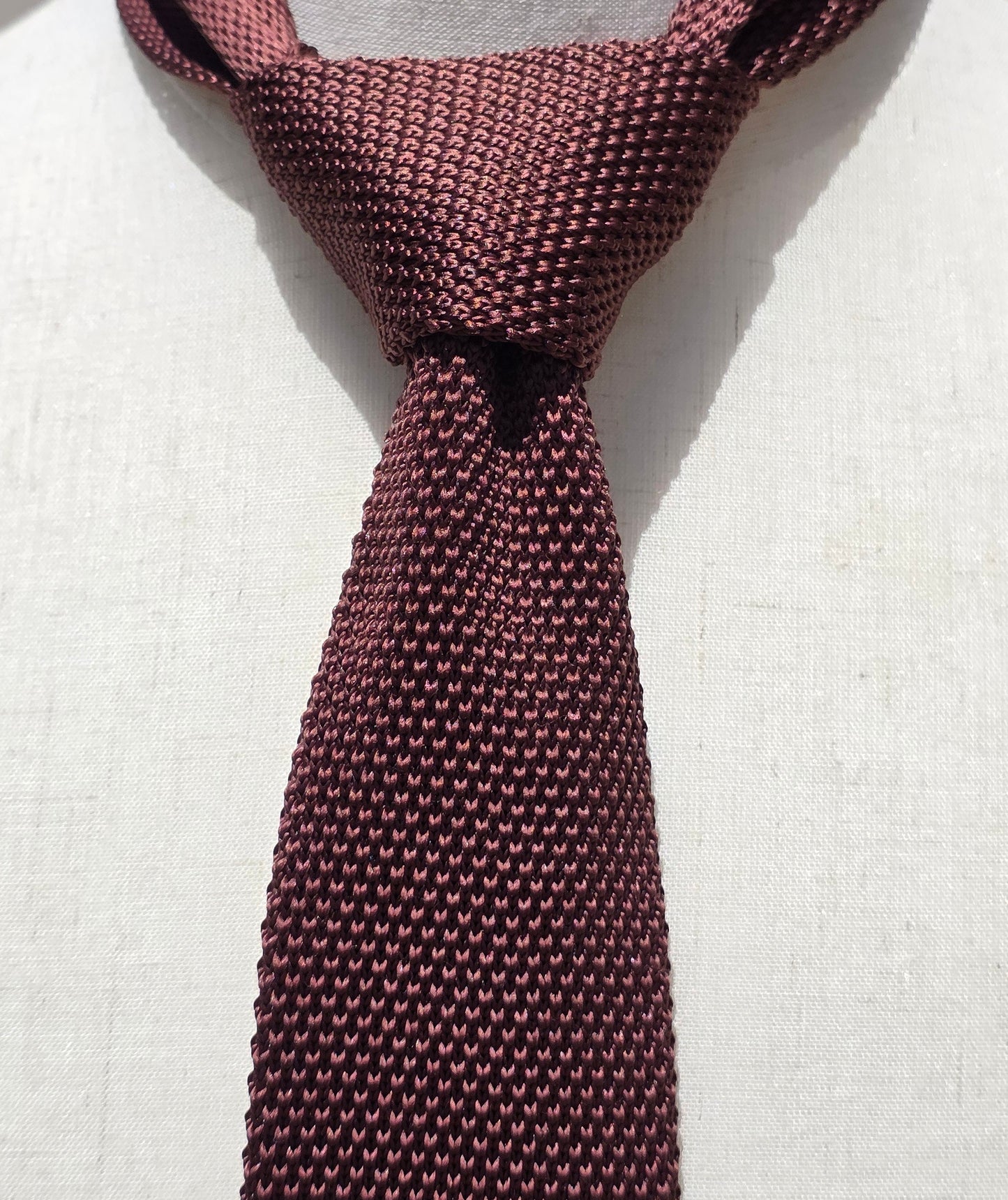 Men's Light Brown 2 3/4 Inch Knit Tie