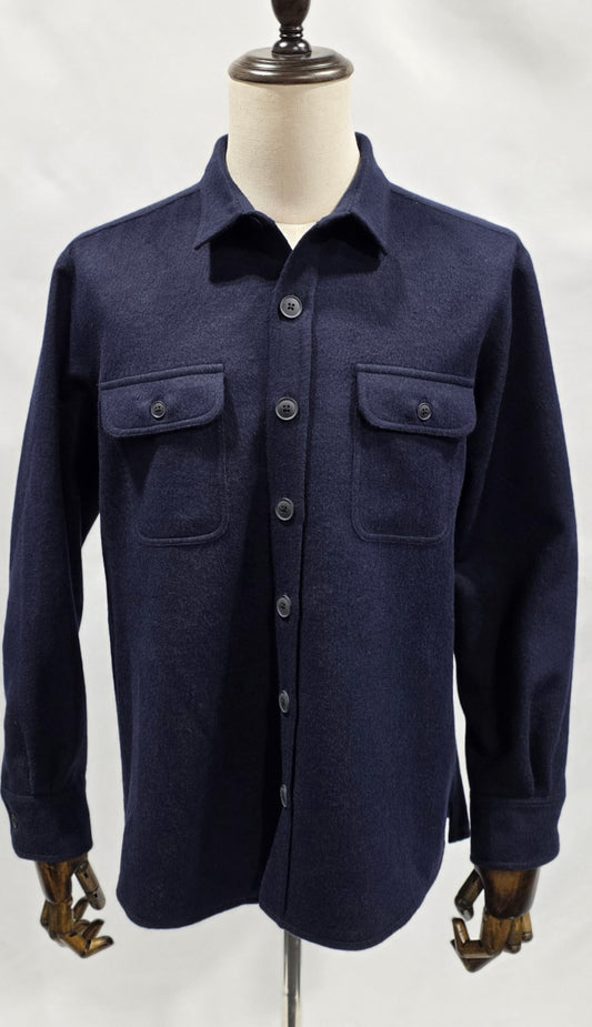Blue 1899 Navy Baby Alpaca Shirt Jacket