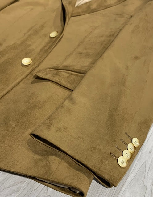 Enzo Tan Faux Suede Sport Coat