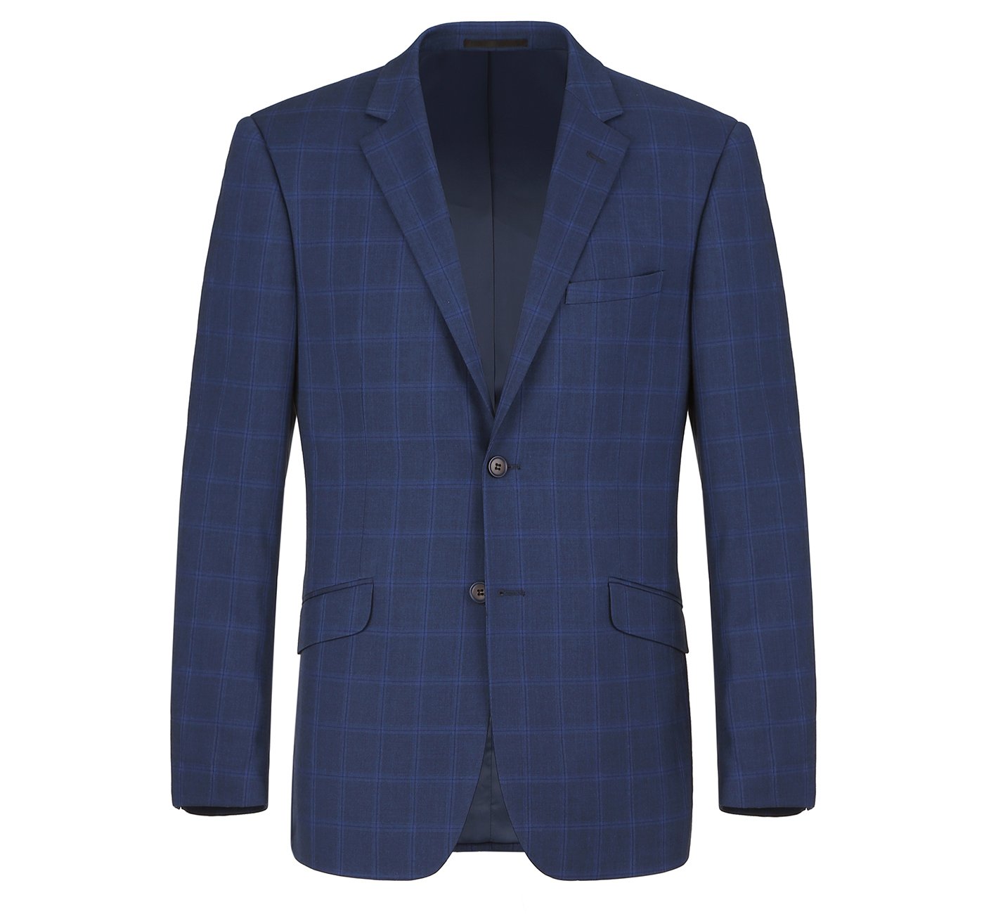Renoir 292-6 Men's Slim Fit 2-Piece Single Breasted Check Dress Suit