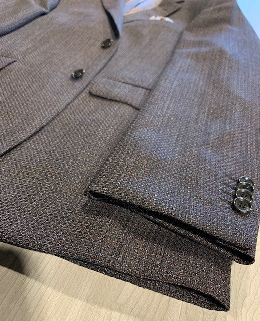 Renoir 561-16 Slim Fit Brown Check Sport Coat