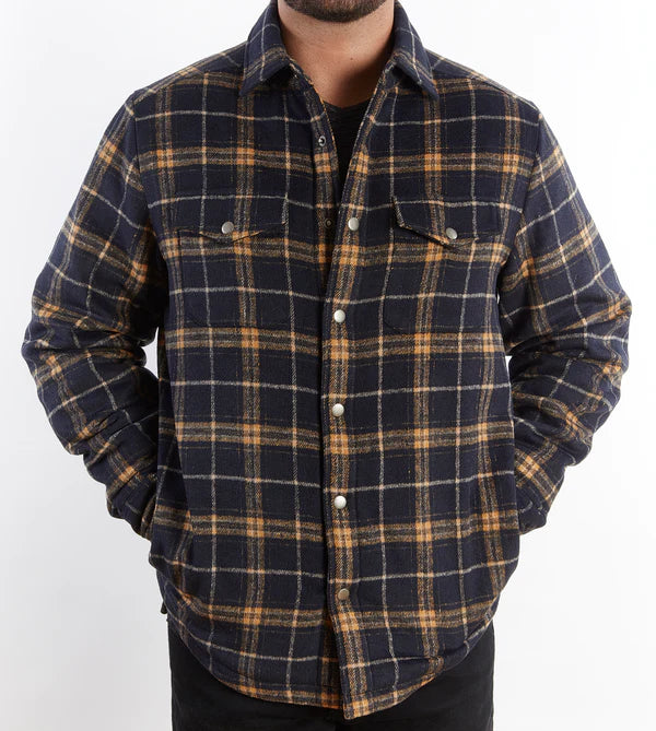 NICOBY SMOKEY MOUNTAIN FLANNEL MINK LINED JACKET on clearance