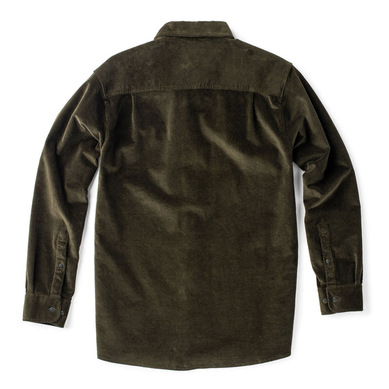 Madison Creek Olive Blue Ridge Corduroy Shirt on clearance