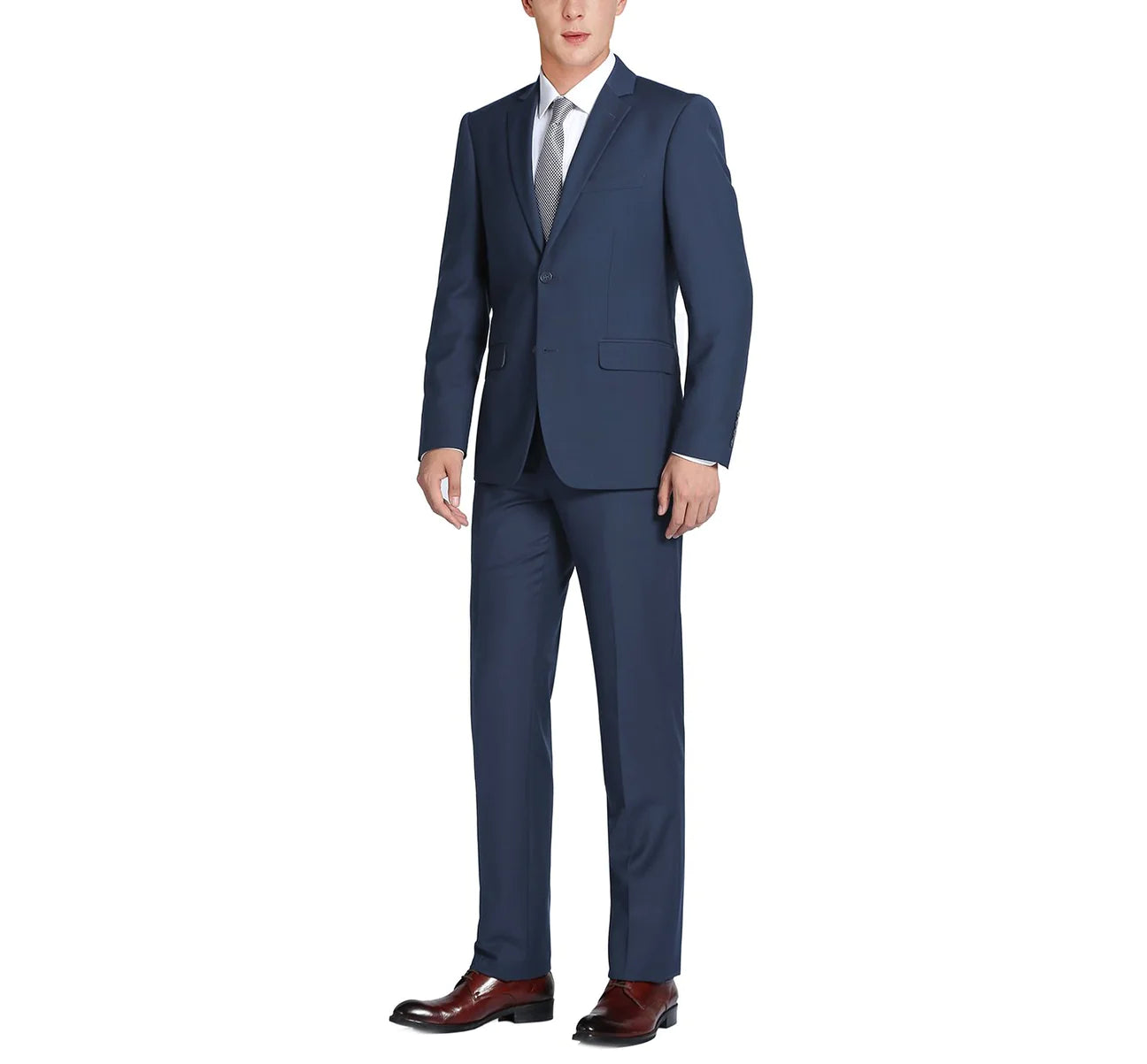 Renoir Slim Fit Navy 2 Button Notch Lapel Suit