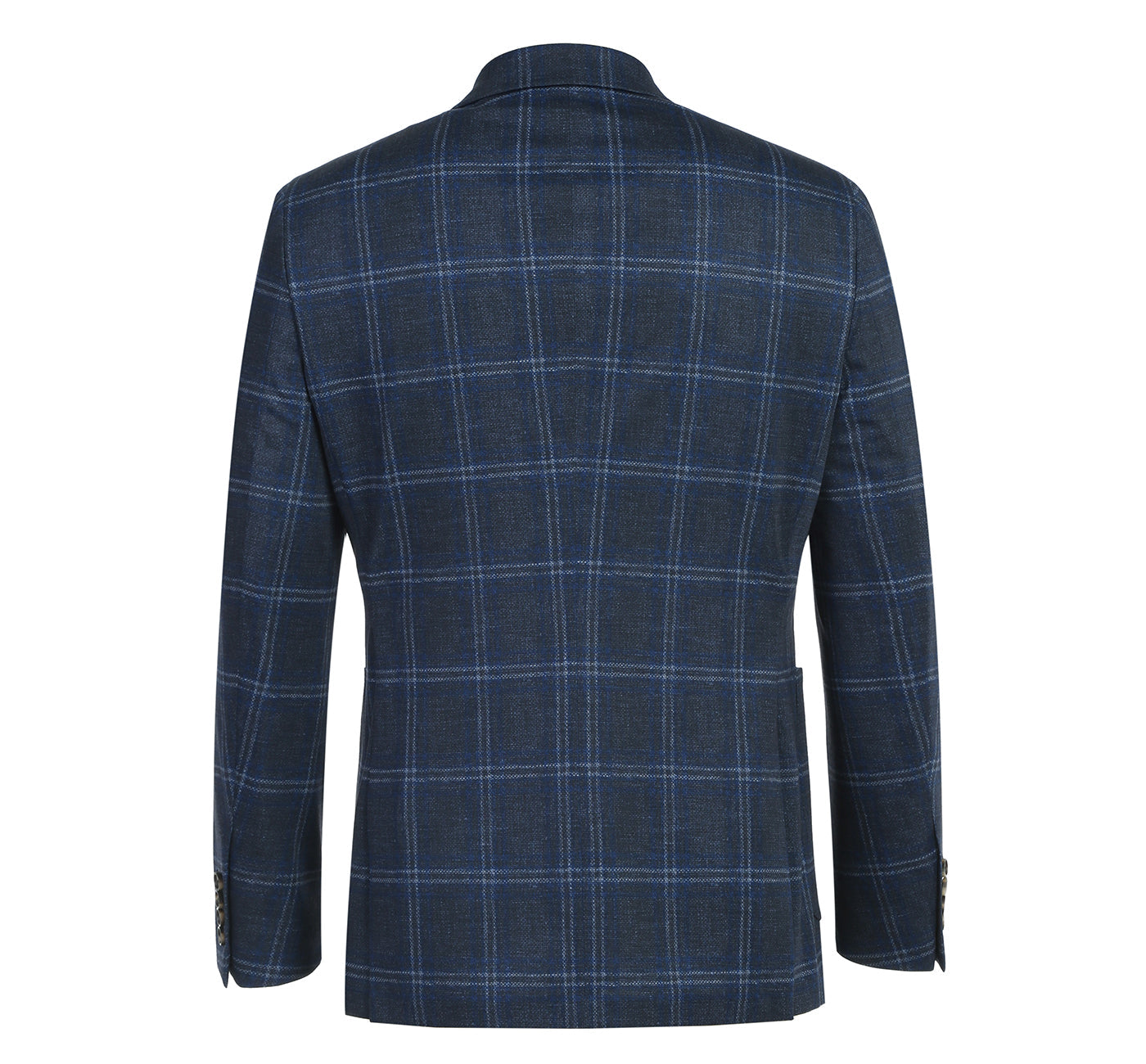 PS21-6 Men's Blazer Slim Fit Half Canvas Blue Sport Coat