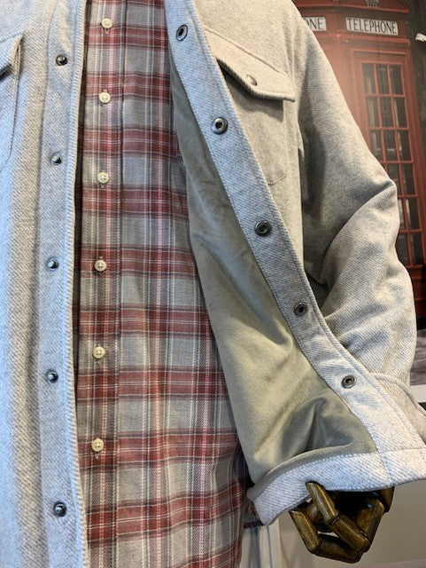 NICOBY ROCKY RETREAT FLANNEL MINK LINED SHACKET on clearance