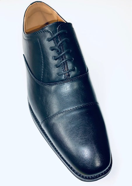 Santino Luciano Marcello Captoe Black Dress Shoe