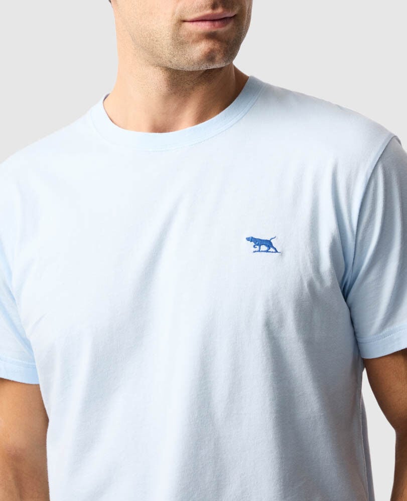 Rodd and Gunn Ice Blue Short Sleeve Slim Sports Fit T-Shirt