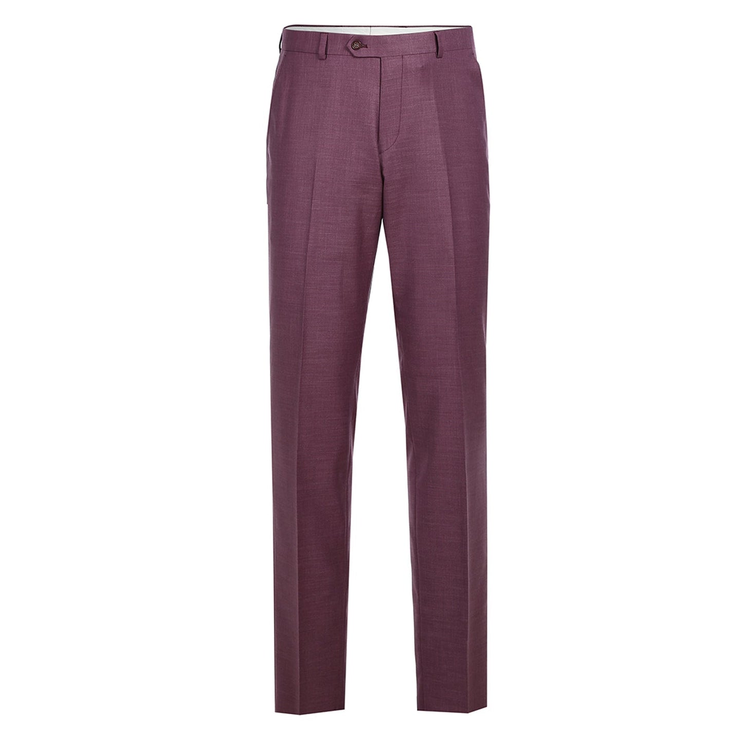 Renoir 293-16 Men's Slim Fit Notch Lapels Berry Solid Suits