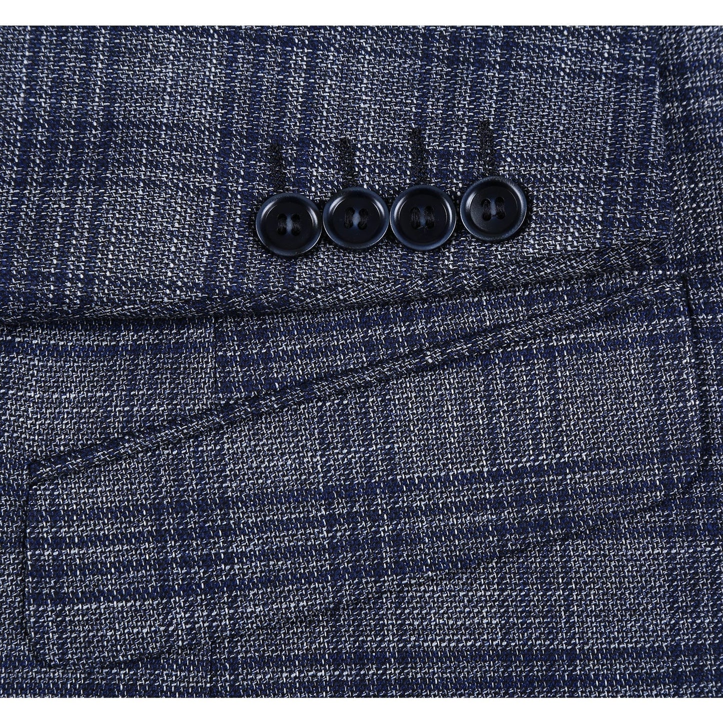 Renoir 294-13 Men's Slim Fit Stretch Checked Blazer