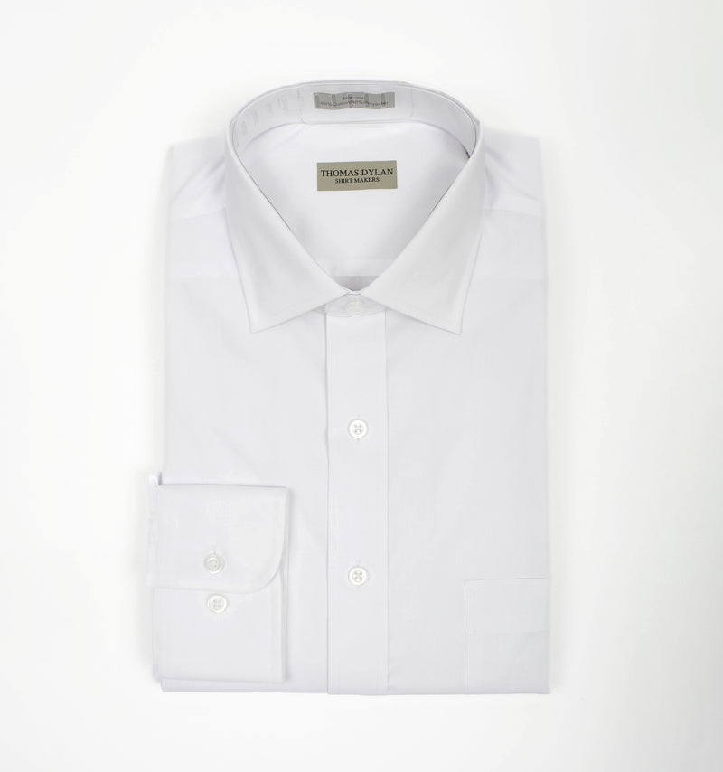 Thomas Dylan White Spread Collar Dress Shirt