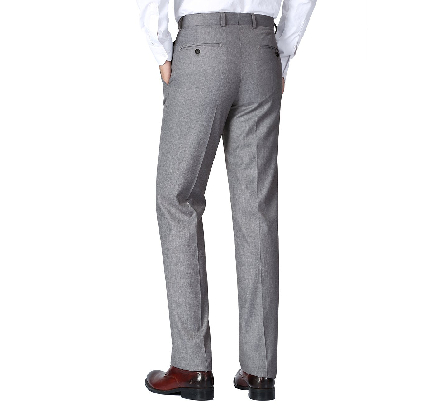 508-5 Men's Regular Fit Flat Front Wool Suit Pant