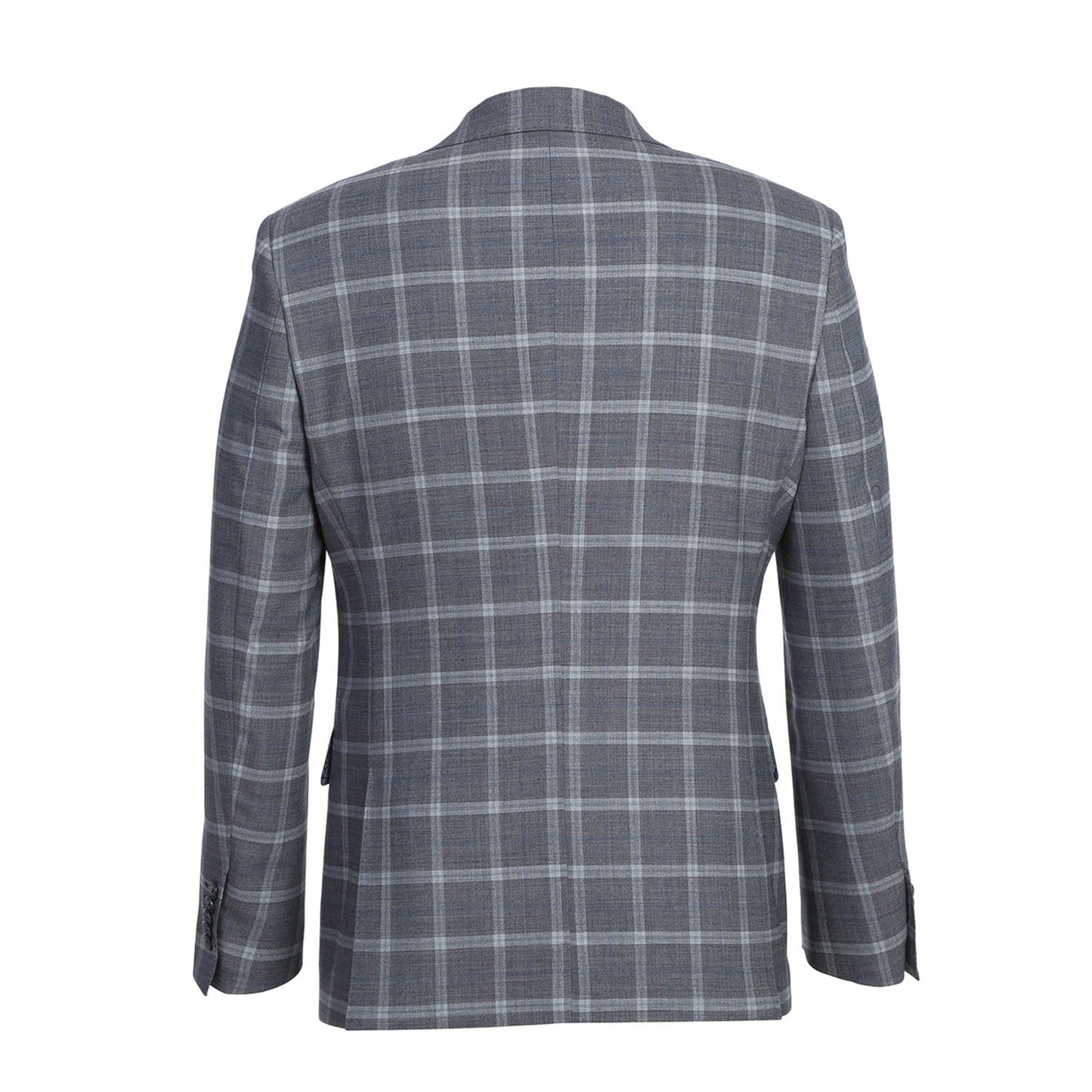 English Laundry EL72-60-092 Gray Plaid Notch Wool Suit