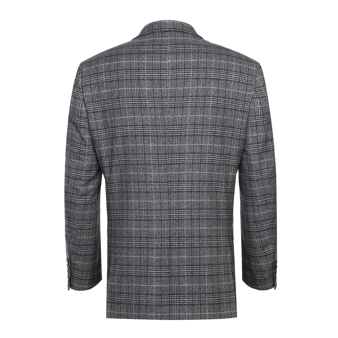 Renoir Classic Fit Grey and Navy Plaid Sport Coat 294-21