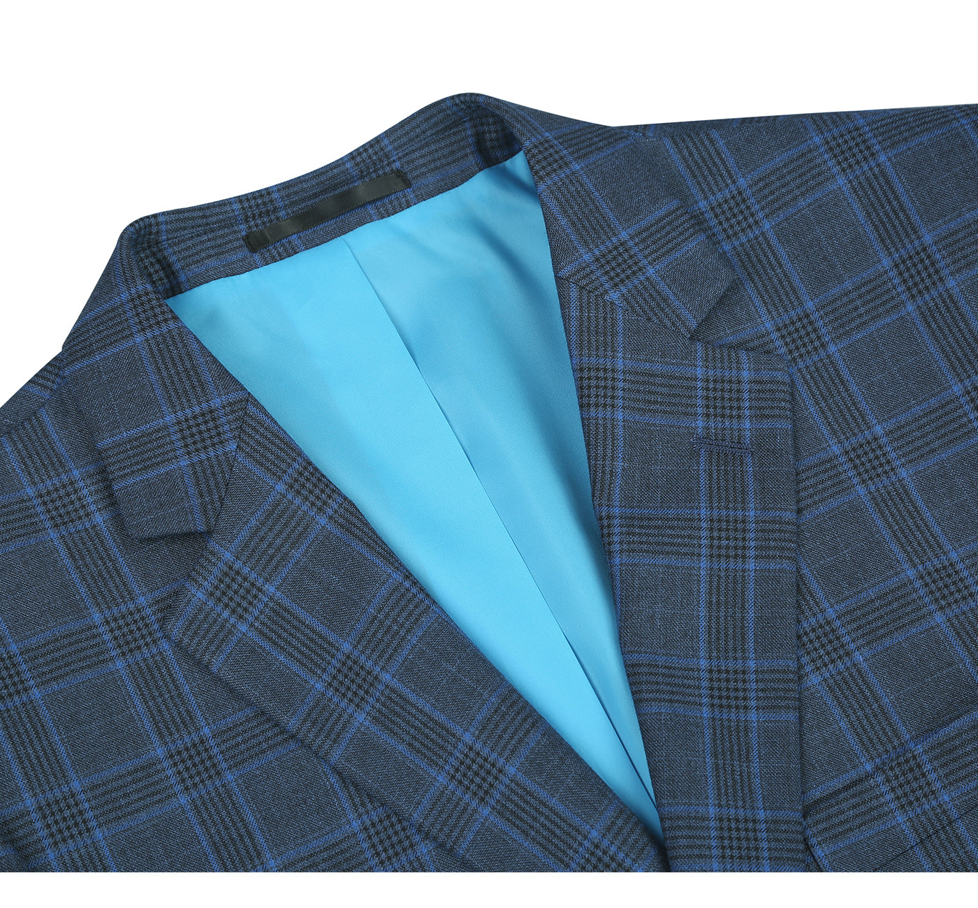 Renoir 293-6 Men's Two Piece Classic Fit Windowpane Check Dress Suit