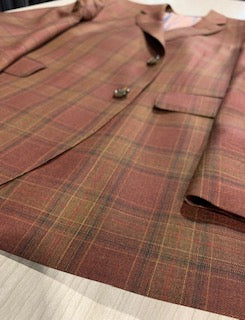TG Signature Series Rust/Orange/Red/Black Plaid Sport Coat