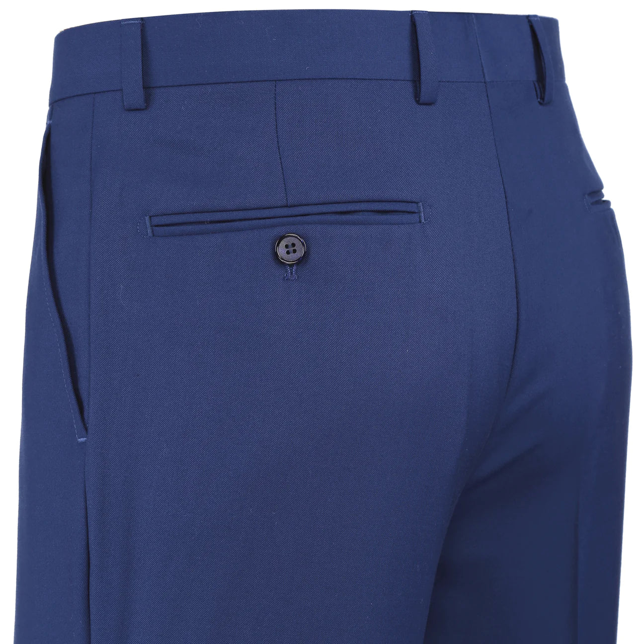 The Total Gentleman New Blue Slim Fit Flat Front Suit Pant