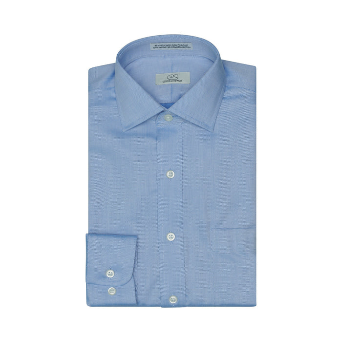 Cooper and Stewart Blue Royal Oxford Spread Collar Dress Shirt