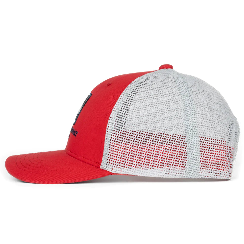 FISH HIPPIE TRUCKER HAT RED