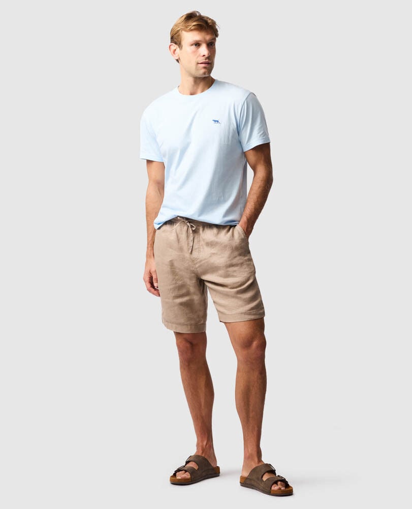 Rodd and Gunn Ice Blue Short Sleeve Slim Sports Fit T-Shirt