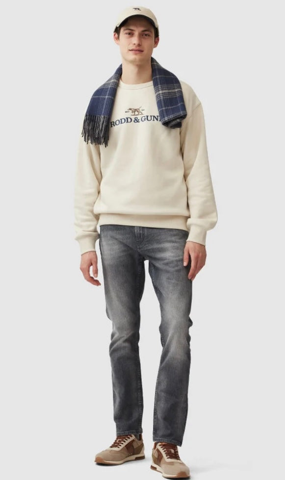 Rodd and Gunn Gunn Logo Sweat in Sand on clearance