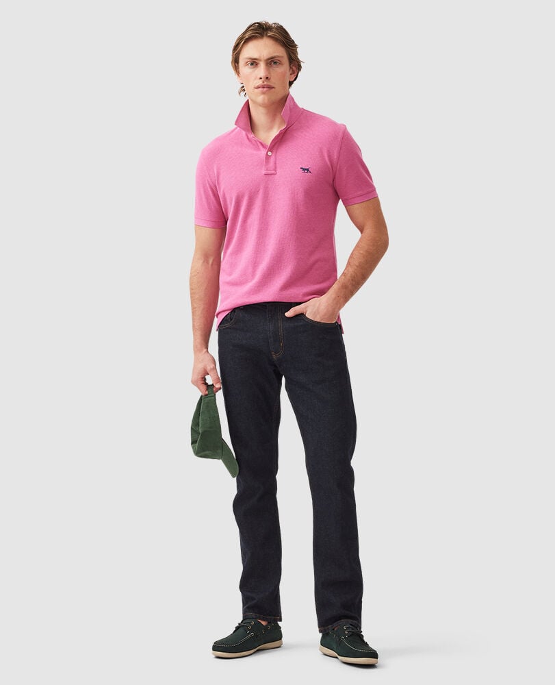 Rodd and Gunn Short Sleeve Sports Fit Gunn Polo Flamingo