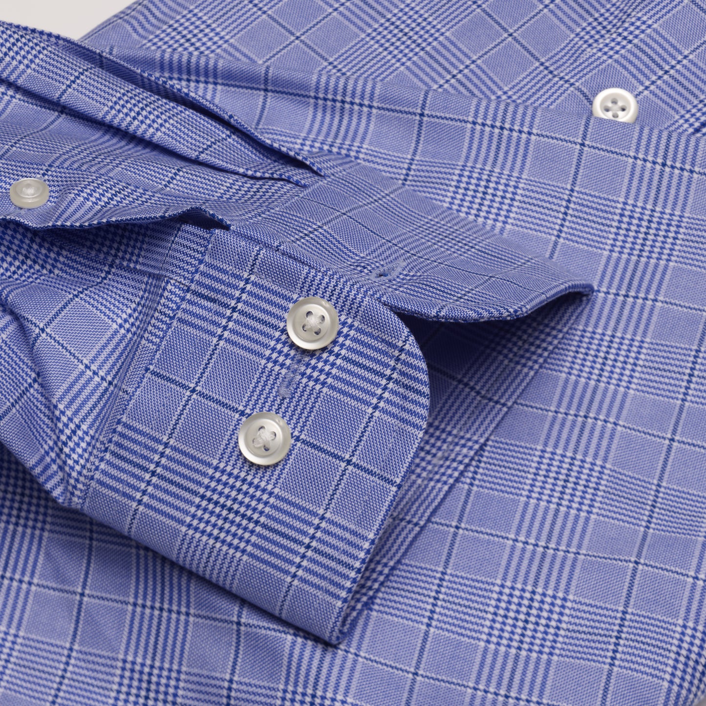 Cooper and Stewart Blue Plaid Non-iron Dress Shirt