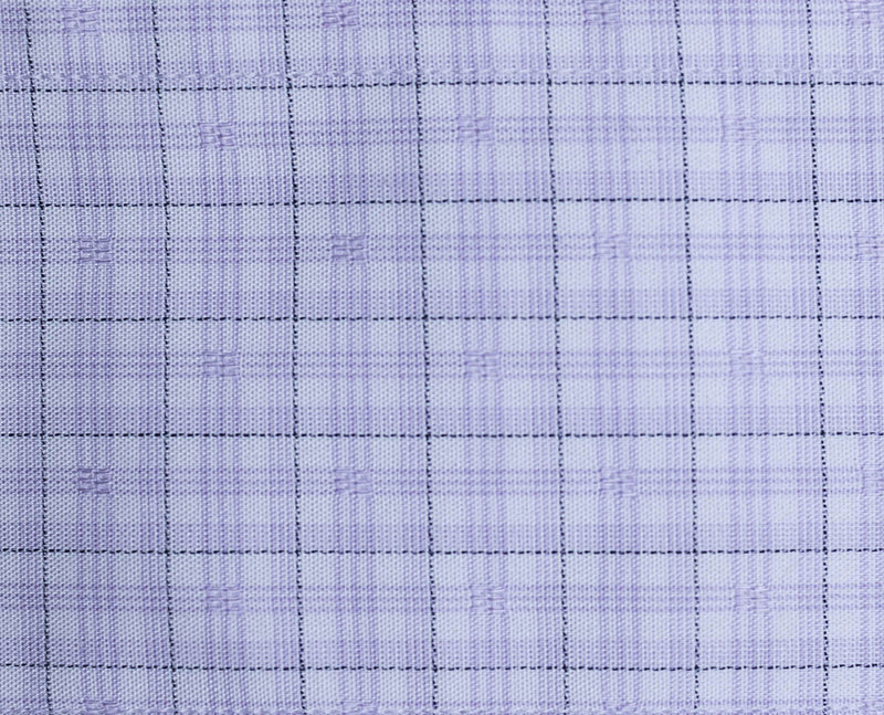Cooper and Stewart Lavender Soft Box Windowpane Spread Collar Classic Fit Shirt