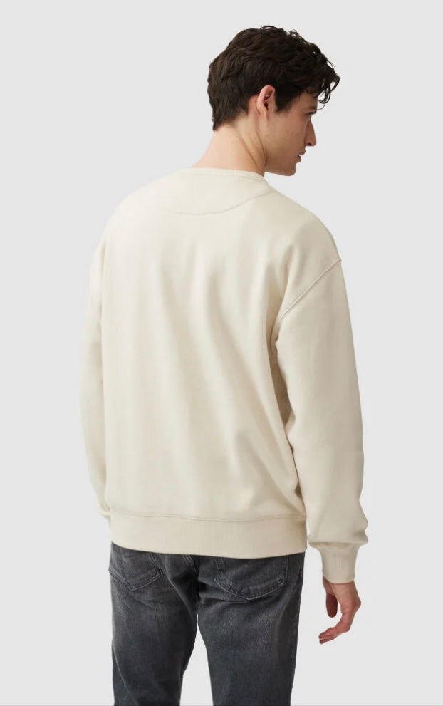 Rodd and Gunn Gunn Logo Sweat in Sand on clearance