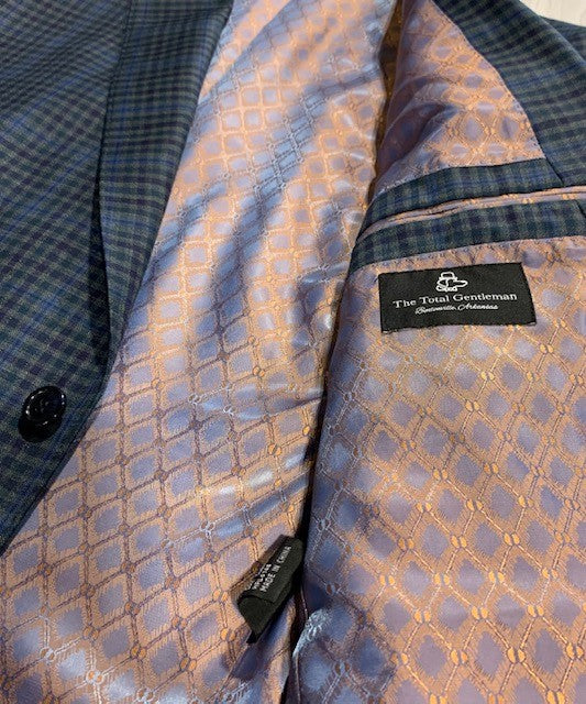 TG Signature Series Green and Navy Check Sport Coat