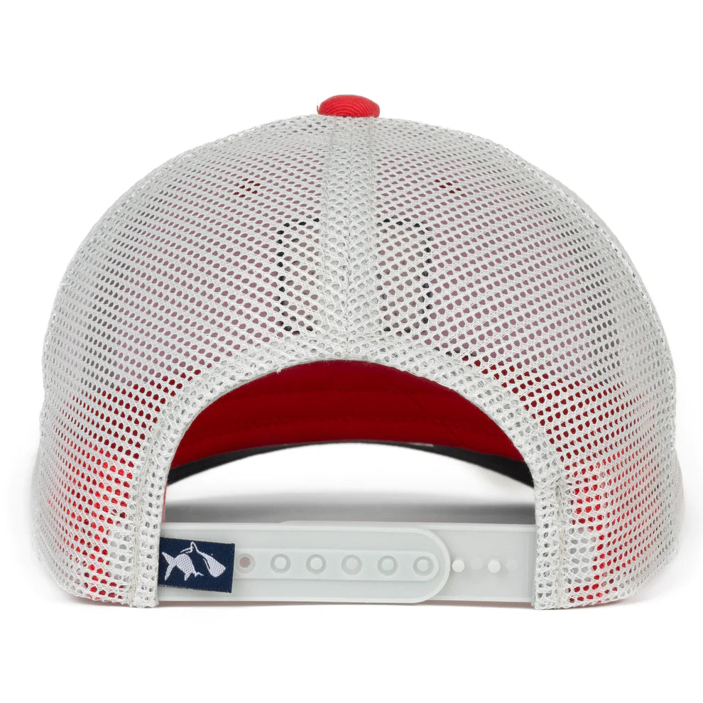 FISH HIPPIE TRUCKER HAT RED
