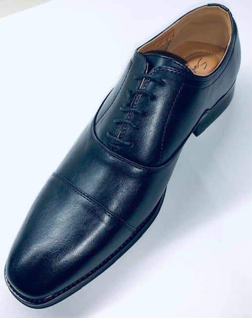 Santino Luciano Marcello Captoe Black Dress Shoe