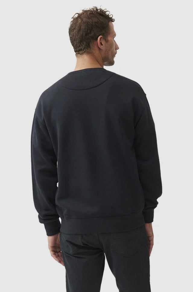 Rodd and Gunn Gunn Logo Sweat in Ebony on clearance