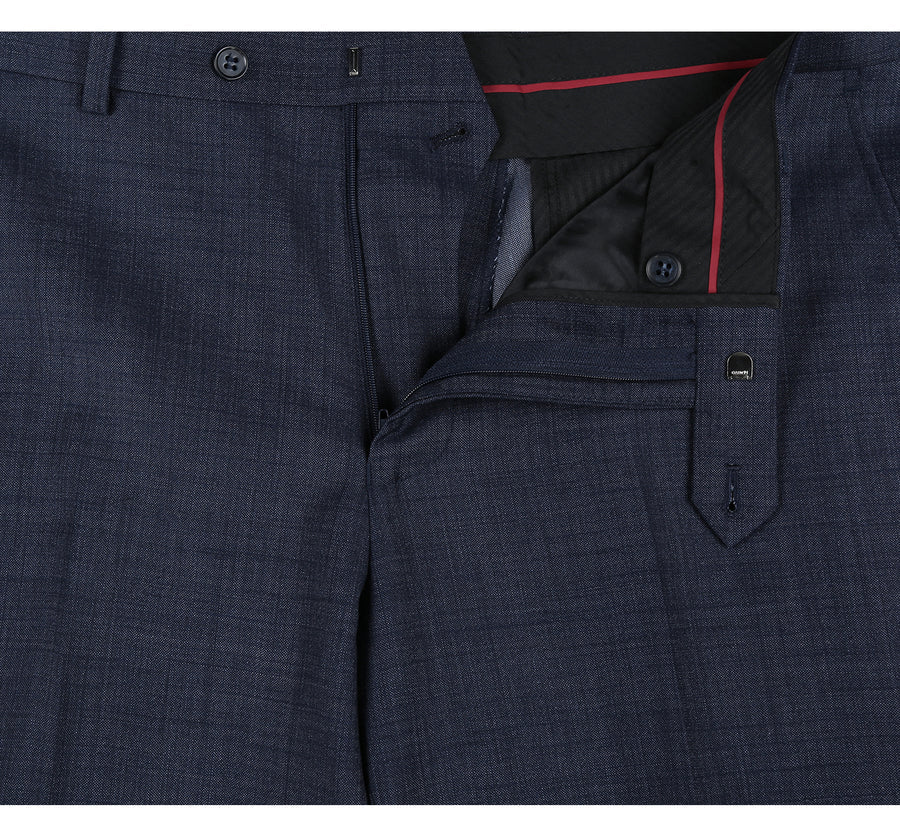 Renoir Navy Sharkskin Classic Fit Suit