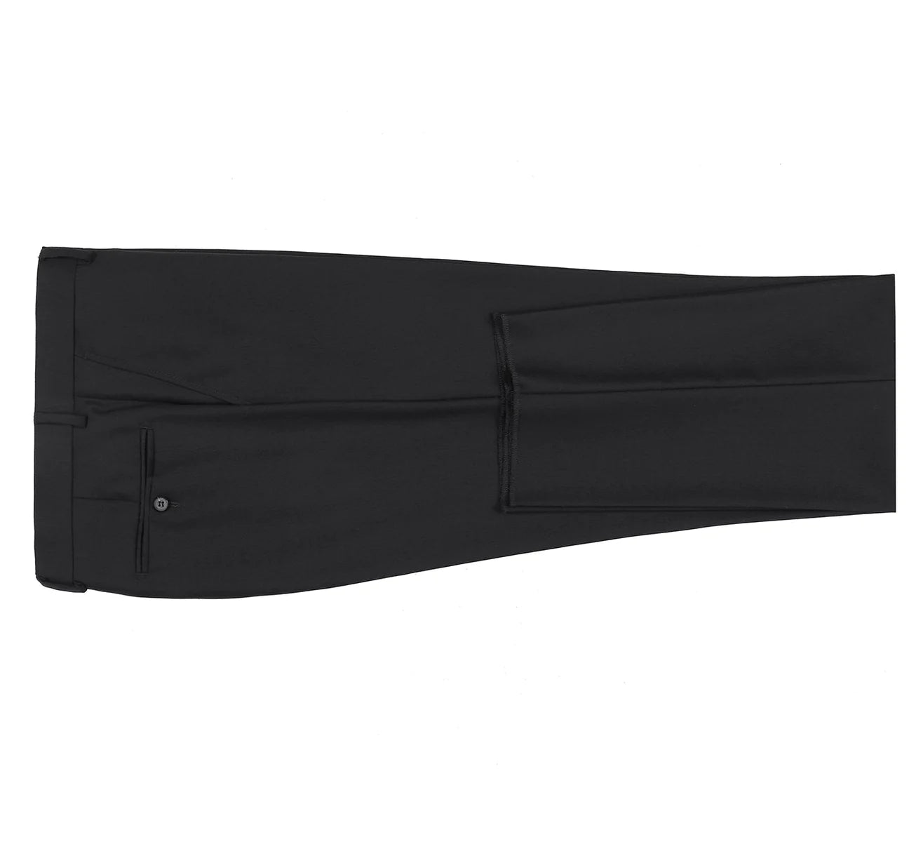 Renoir Black Slim Fit 100% Virgin Wool Suit Slacks 508-1