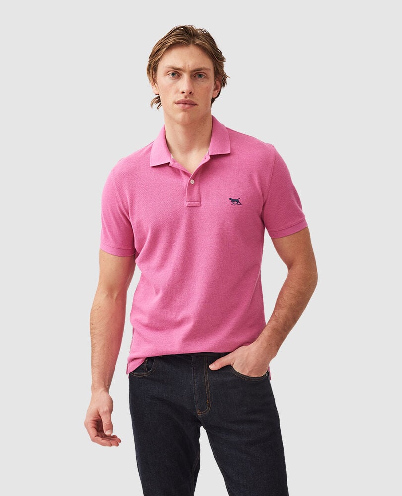 Rodd and Gunn Short Sleeve Sports Fit Gunn Polo Flamingo